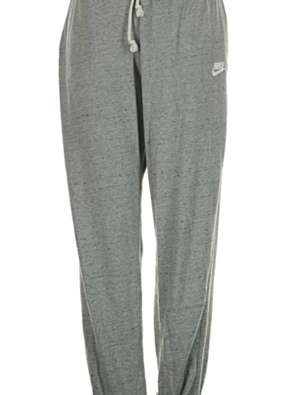 Nike Women’s Gray Heather Jogger Thin Sweatpants with White Logo